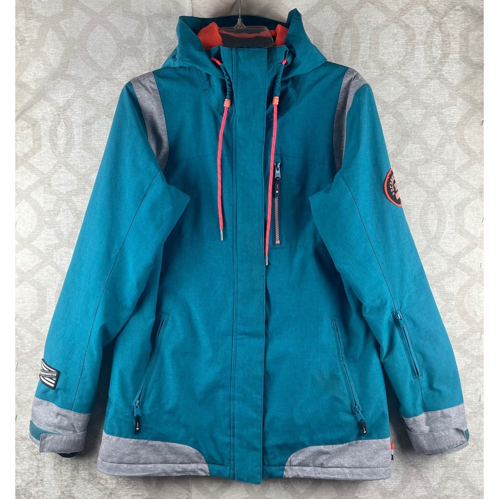 DC Shoes Men M Teal 10K Waterproof Insulated Snowboard Jacket Winter